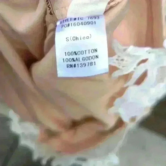 Tea &  Cup Floral Cut out sheath White Dress - size Small bnwot - Picture 5 of 5